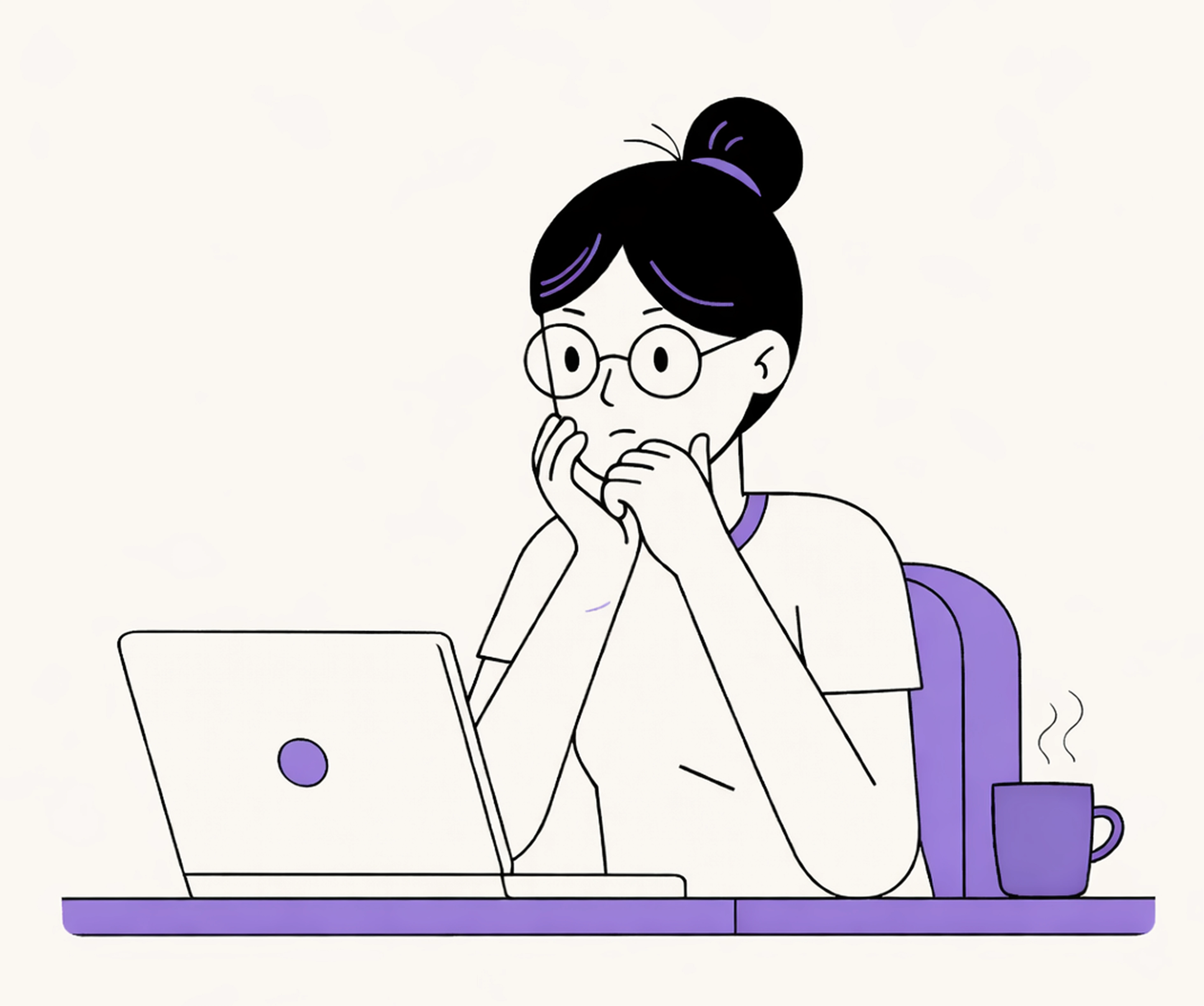 Emprendedora trabajando